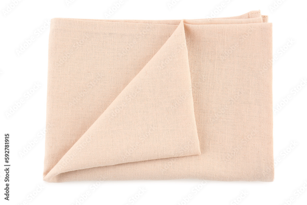 New folded napkin isolated on white background