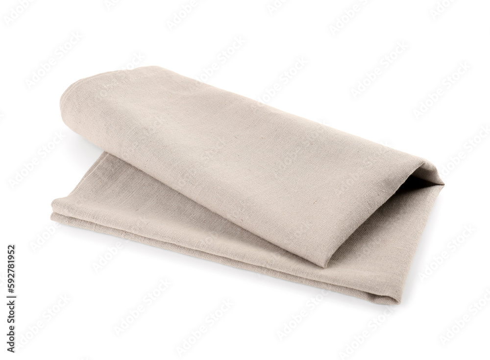 New fabric napkin on white background