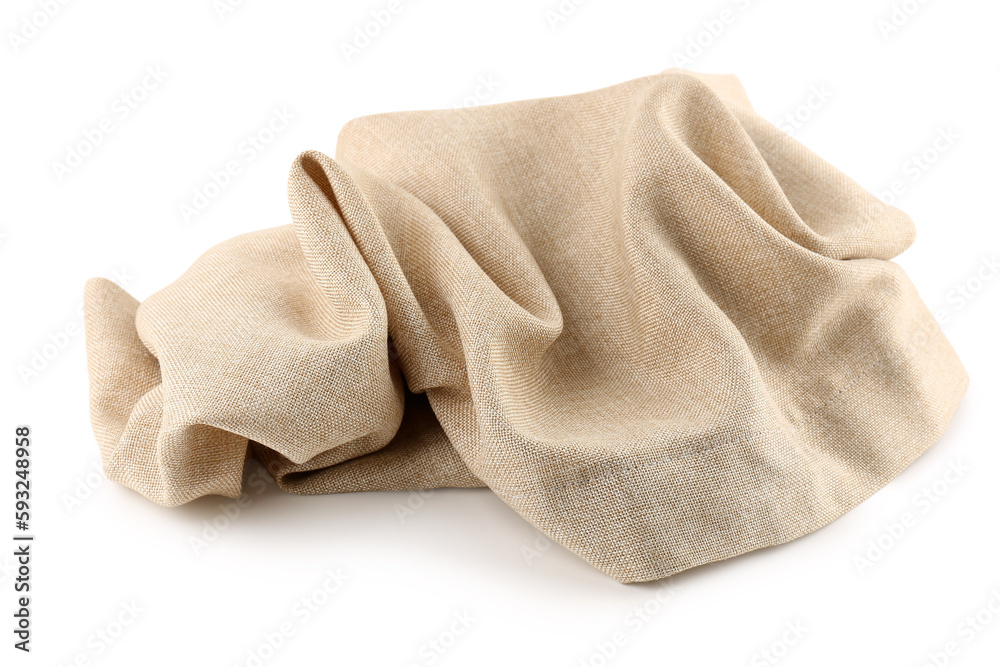 Crumpled napkin on white background