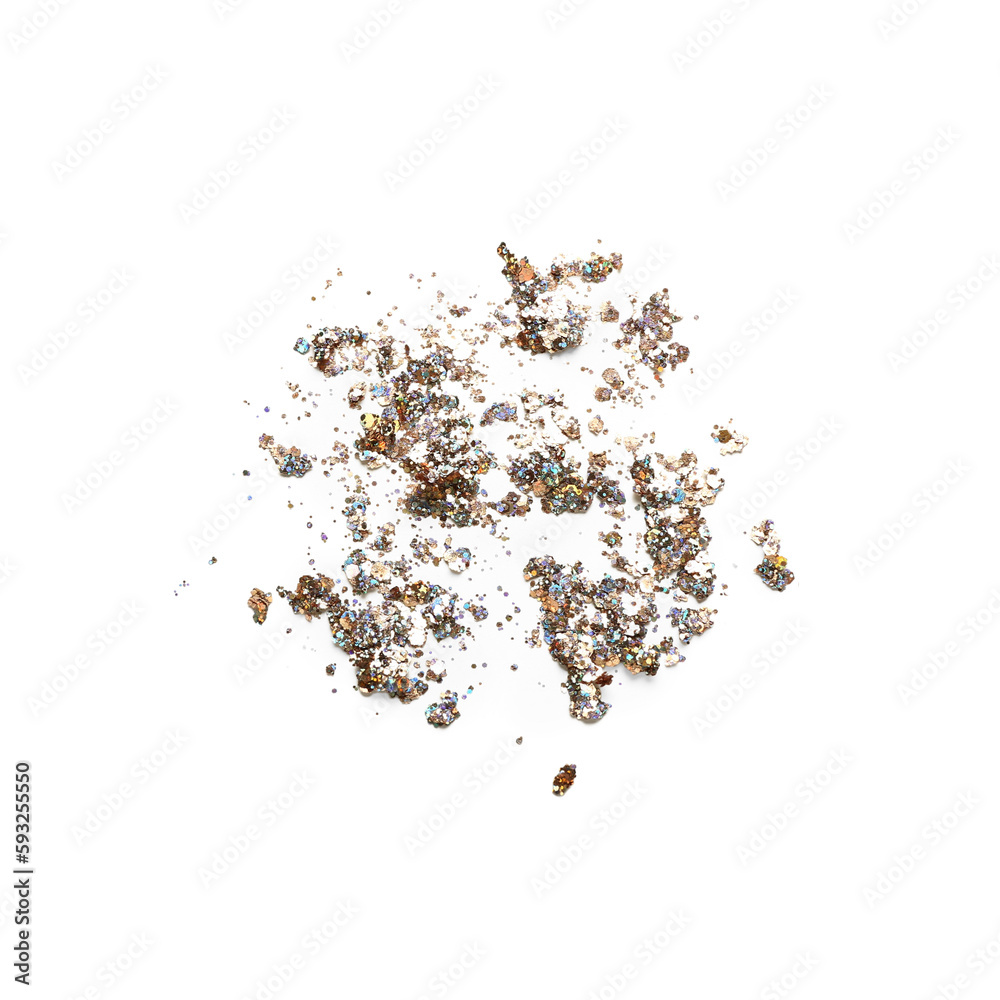 Glitter sample on white background