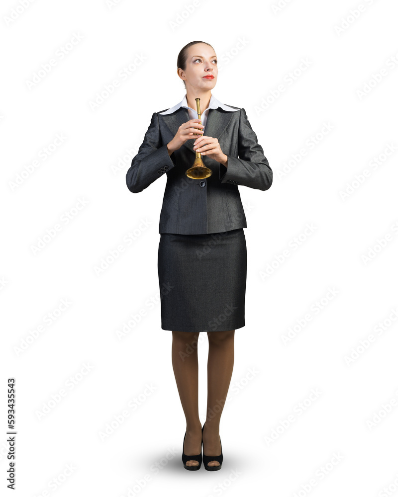 Business woman with flute