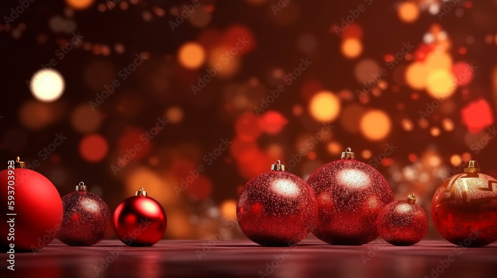 Merry Christmas Holiday Background. Illustration AI Generative.