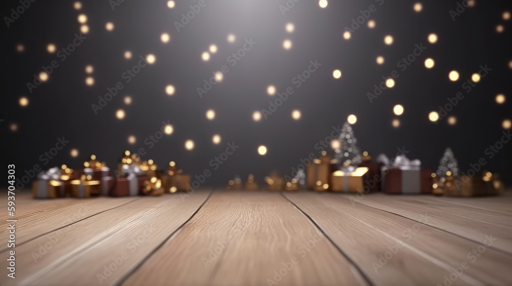 Merry Christmas Holiday Background. Illustration AI Generative.