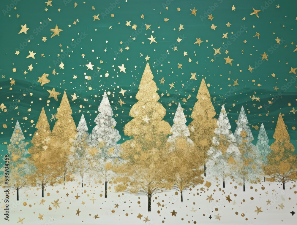 Merry Christmas Holiday Background. Illustration AI Generative.