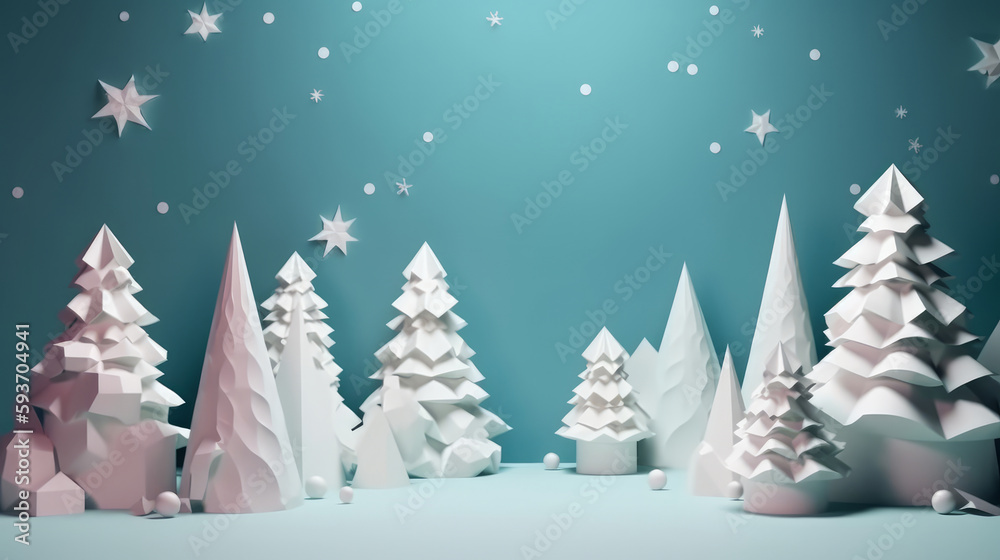 Merry Christmas Holiday Background. Illustration AI Generative.