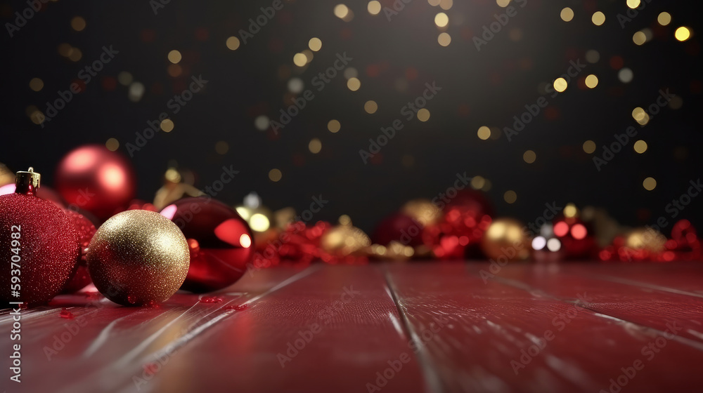 Merry Christmas Holiday Background. Illustration AI Generative.