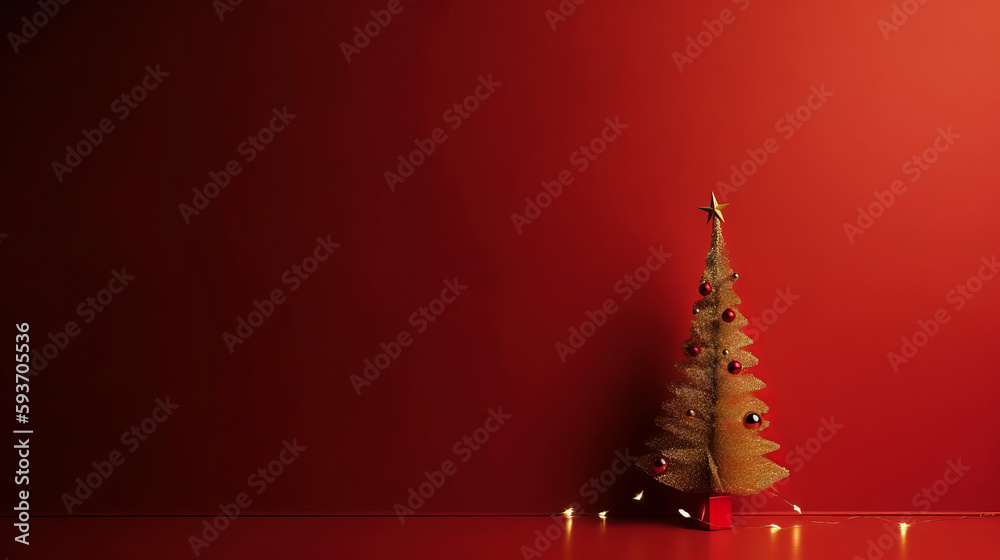 Merry Christmas Holiday Background. Illustration AI Generative.