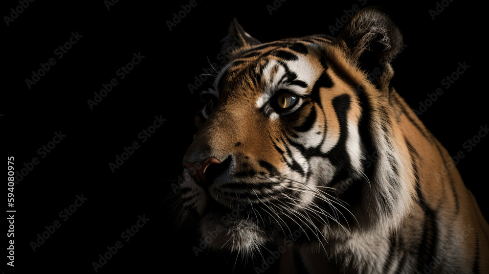 Bengal tiger. Illustration AI Generative.