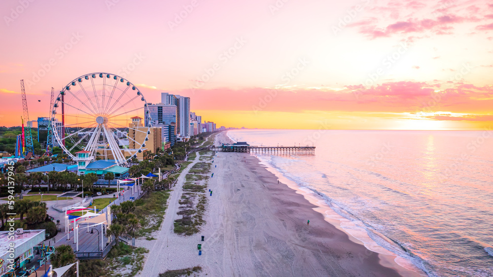 Myrtle Beach , South Carolina at sunrise.