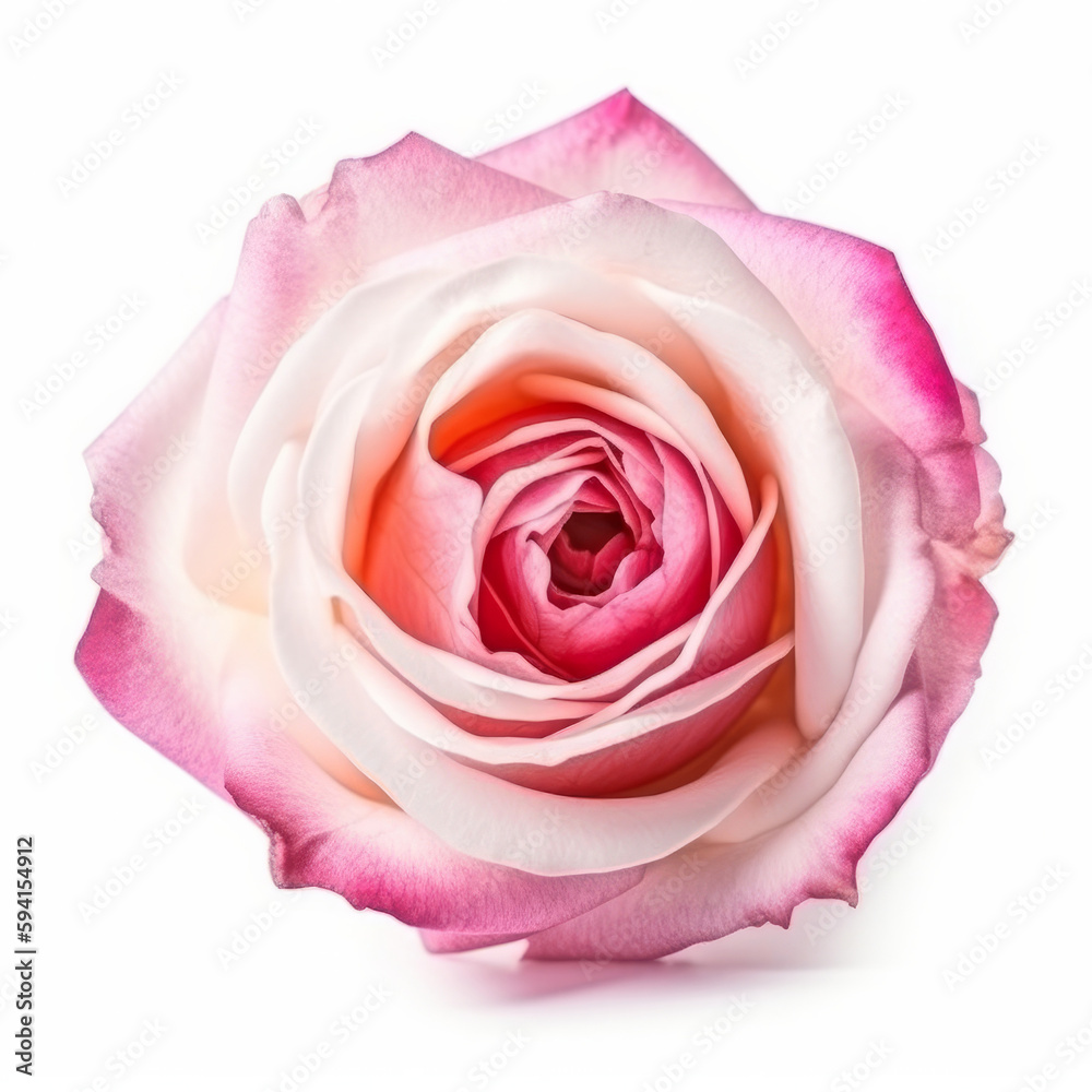 Rose flower isolated. Illustration AI Generative