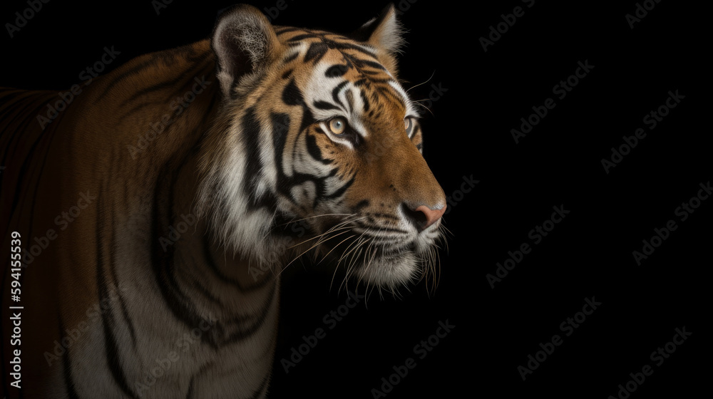 Bengal tiger. Illustration AI Generative.