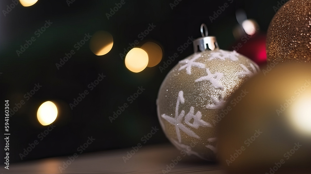 Christmas tree background. Illustration AI Generative.