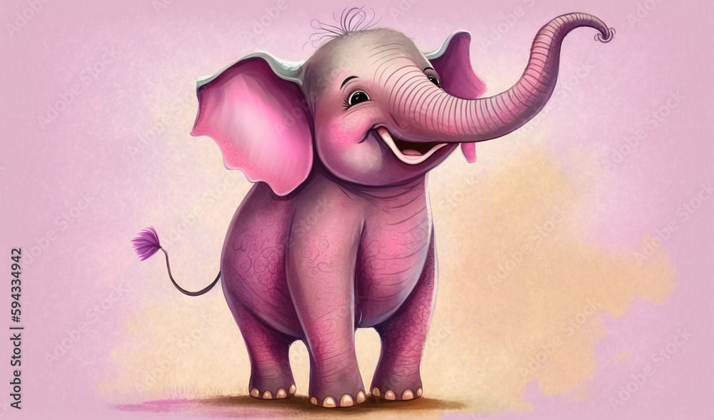  a pink elephant with a pink background and a pink background with a pink background and a pink elep