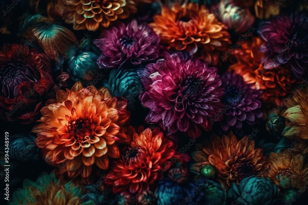  a bunch of flowers that are in the middle of a pile of flowers in the middle of a pile of flowers i