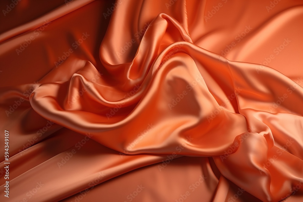  a close up of a red cloth with a large amount of fabric on its surface, with a very soft feel to i