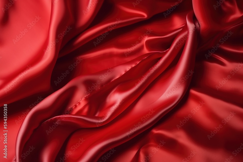  a close up view of a red satin fabric with a very soft feel to its fabric material, which is very 