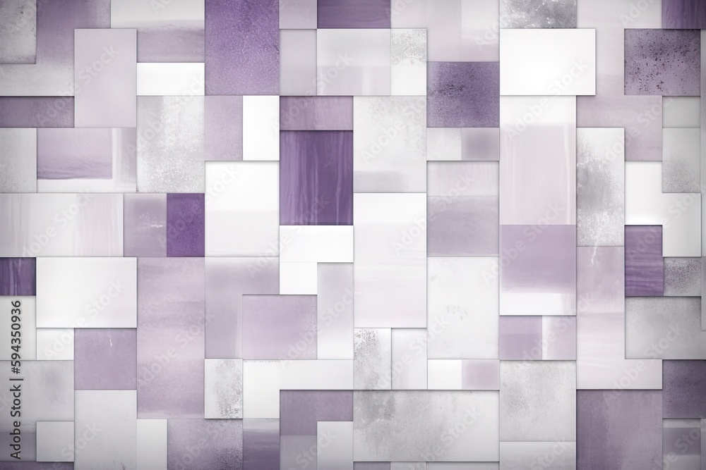  a purple and white abstract background with squares and rectangles in the center of the image, with