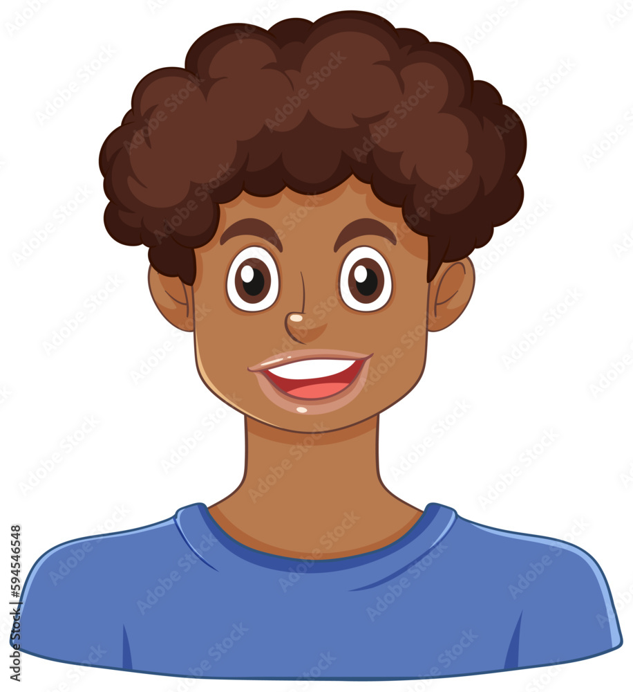 A Cartoon Portrait of a Puberty Boy