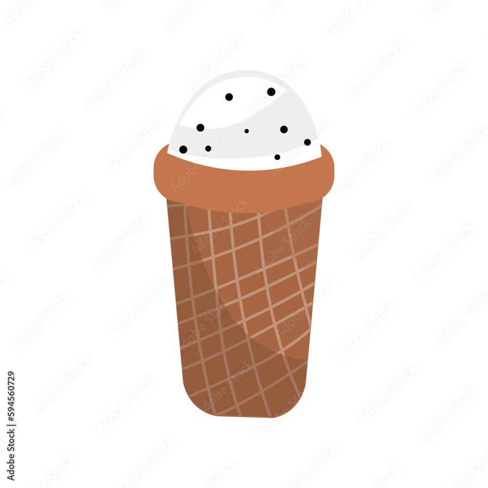 Sweet ice-cream on white background