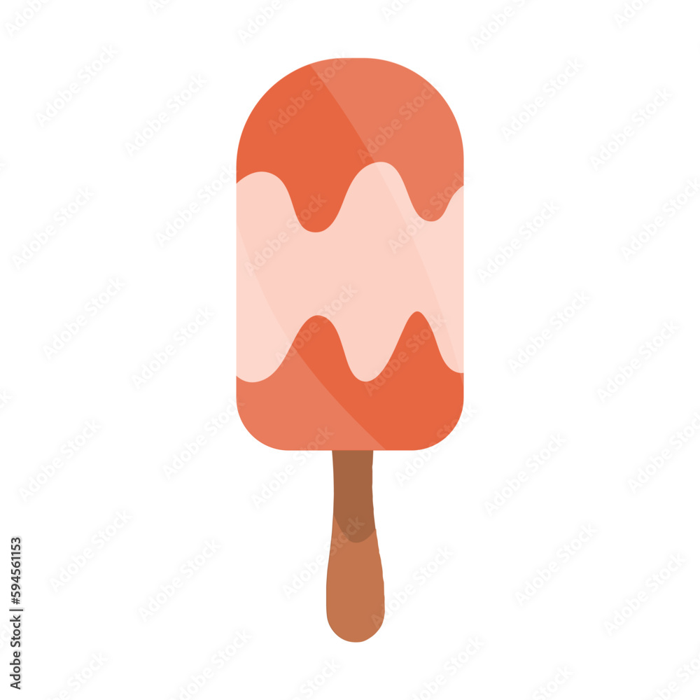 Sweet ice-cream on white background