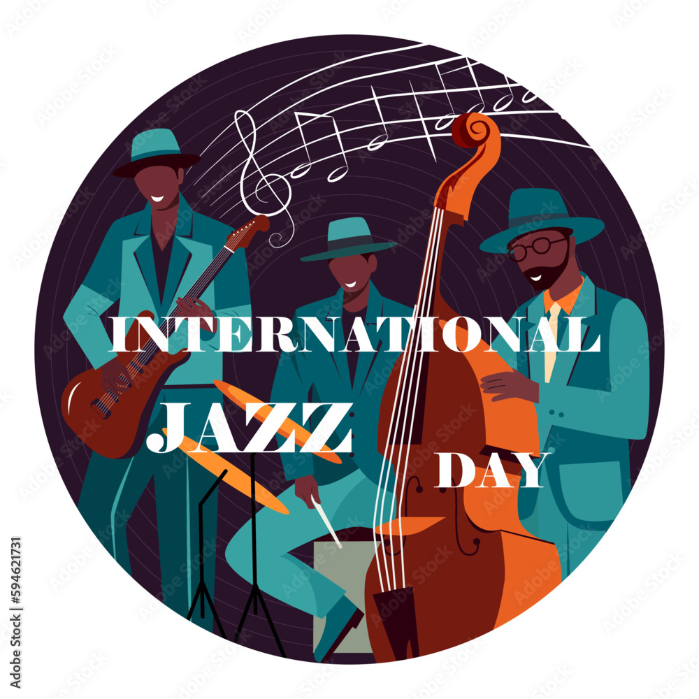 international jazz day. live music band poster