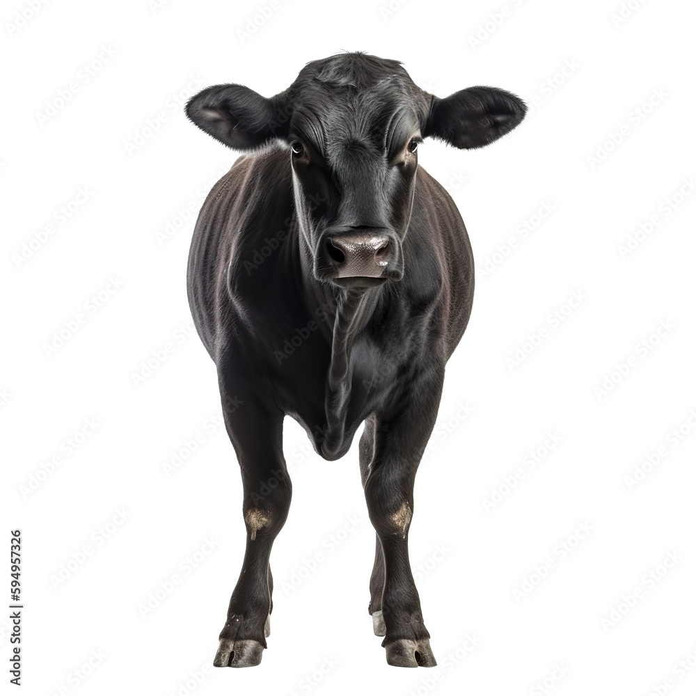 black angus isolated on white background