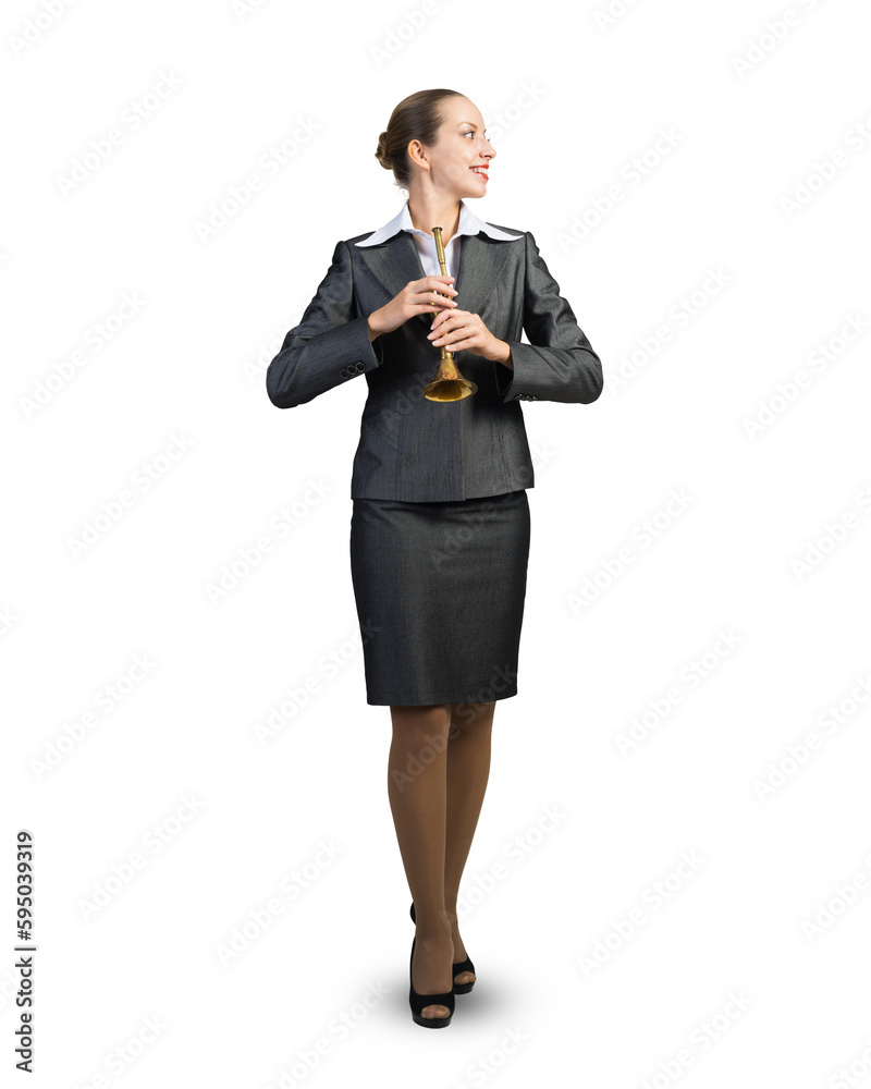 Business woman with flute