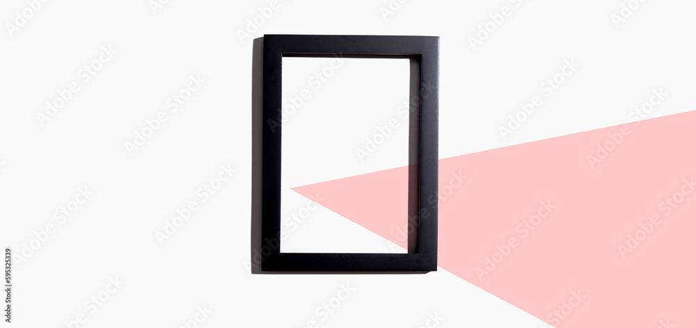 Blank rectangle picture frames with copy space