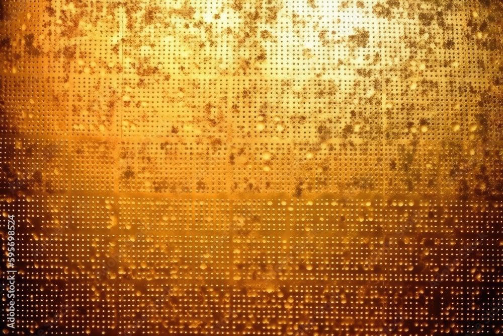 vibrant yellow and black background adorned with glistening water droplets. Generative AI