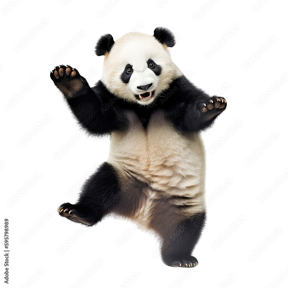 panda isolated on white background