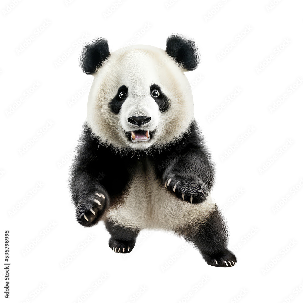 panda isolated on white background