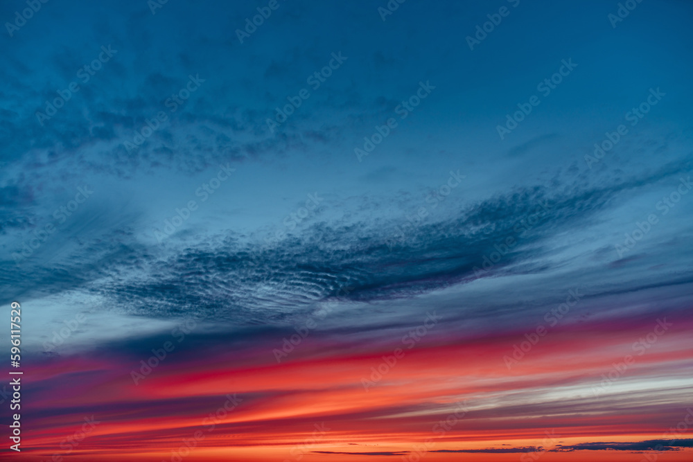 Colorful sky at sunset