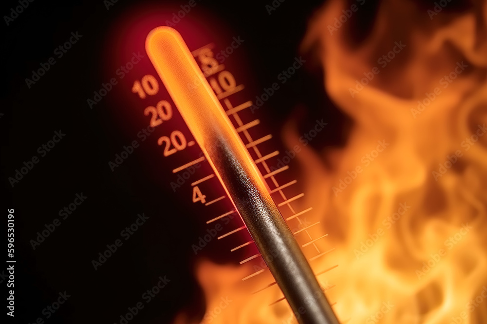 Burning temperature table of black background