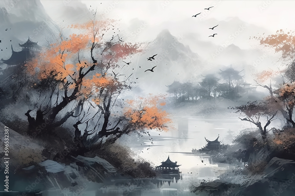 Chinese ink painting