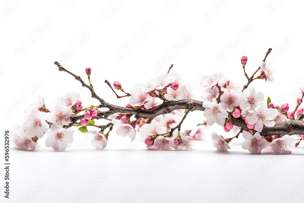 Pink flower bouquet of white background