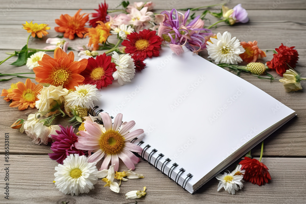 The cute flower concept of modern laptops