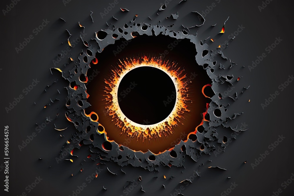 mysterious black hole in the vast darkness of space. Generative AI