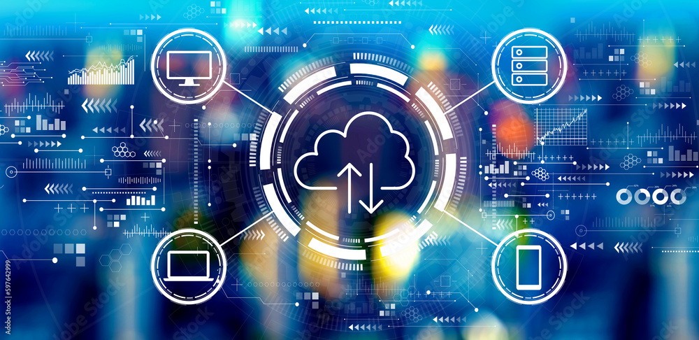 Cloud computing with big city lights