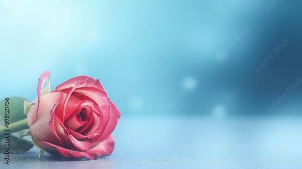 Rose flower background. Illustration AI Generative.