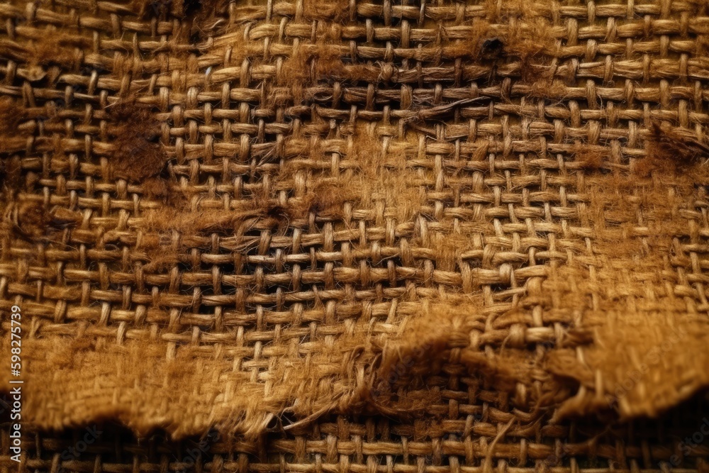 detailed texture of brown fabric. Generative AI Generative AI