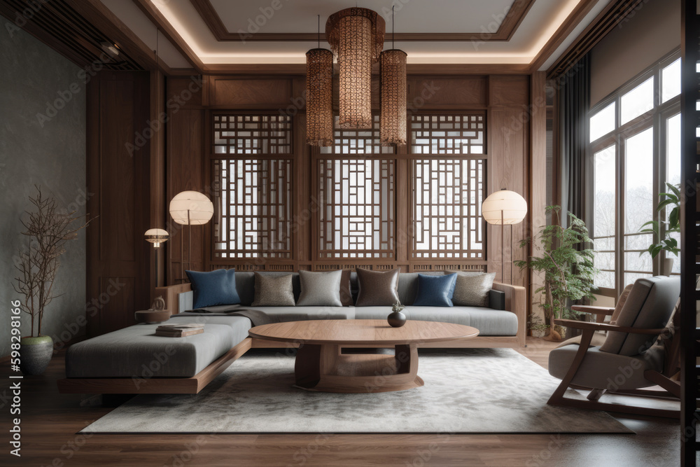 Chinese living room design decoration style