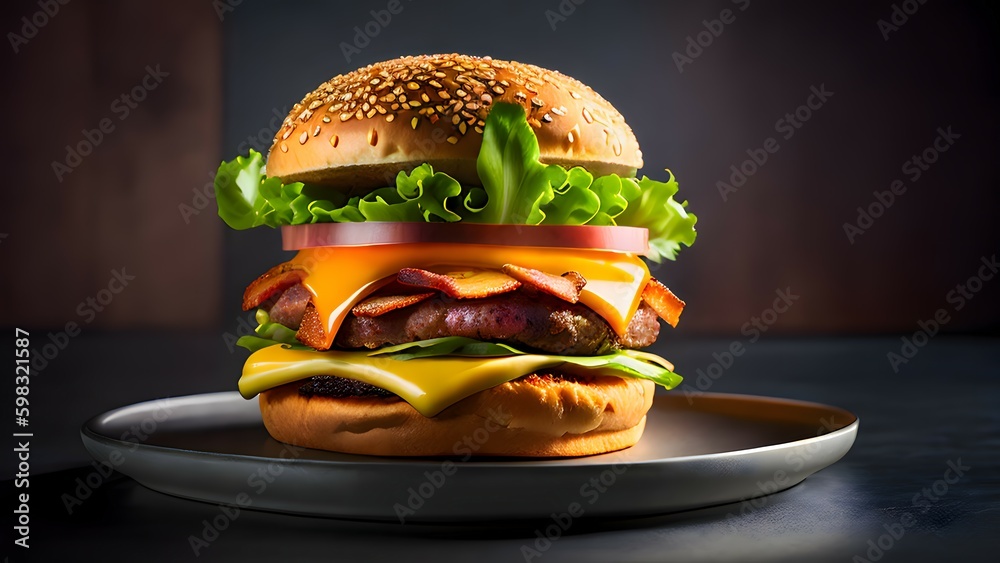 Image of a bacon cheeseburger