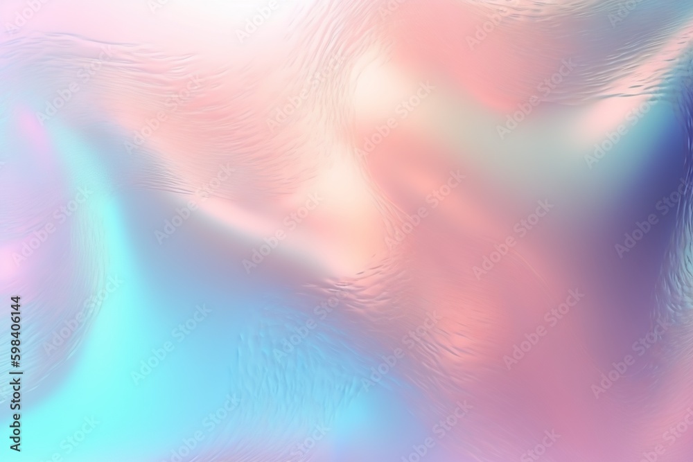 Holographic iridescent surface, wrinkled foil. Hologram background. Generative AI