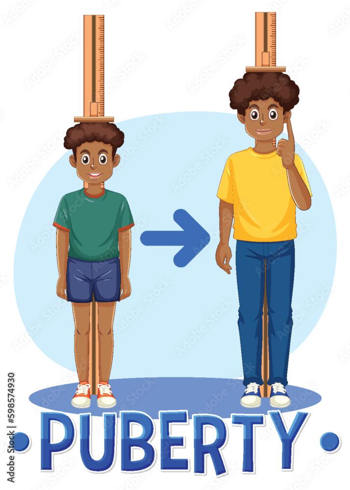 African American Teen Boy Measuring His Growth