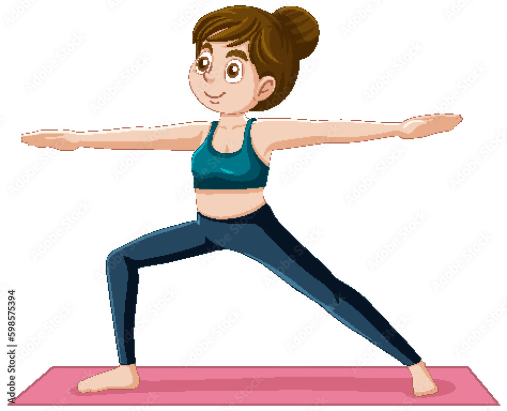 Puberty Girl Doing Yoga