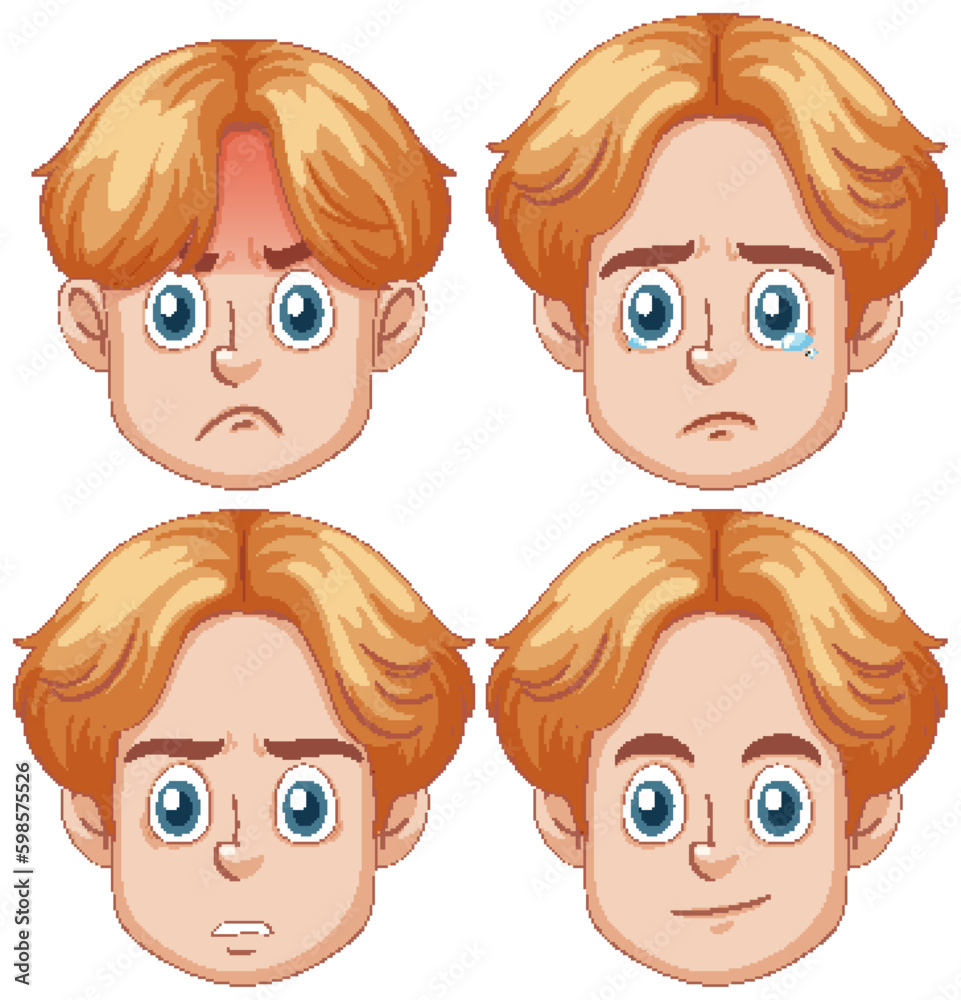 Emotional Expressions of Puberty Boy