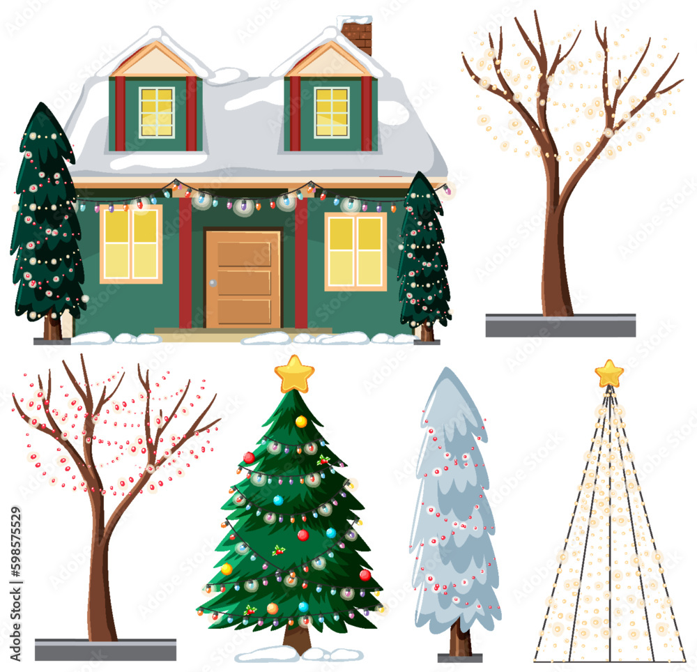 Christmas Decoration Elements Vector Set