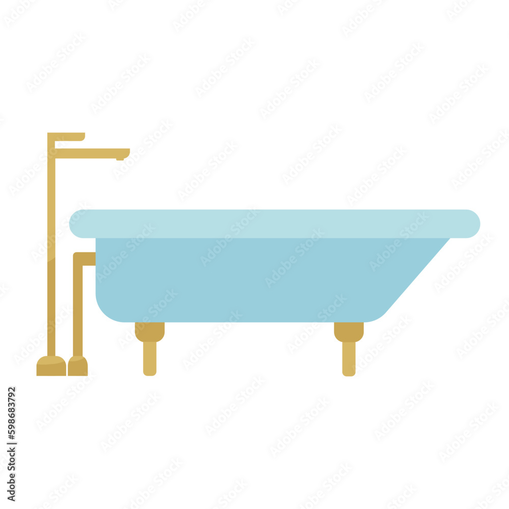 Modern bathtub on white background