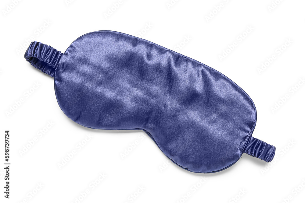 Stylish sleep mask isolated on white background