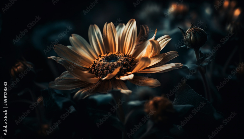 Bright gerbera daisy, natural beauty in meadow generated by AI